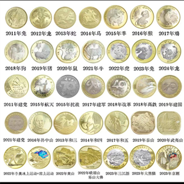 藏邮鲜 2011-2024年共35枚纪念币大全 带木质高档收藏盒