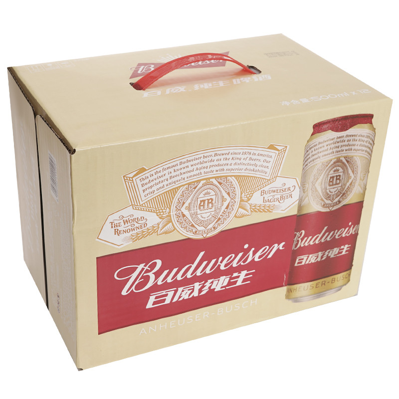 百威(Budweiser) 纯生啤酒经典醇正清爽型