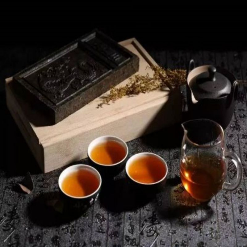 赵李桥 【京山茶叶】“赤壁映像” 青（米）砖茶 礼品盒装