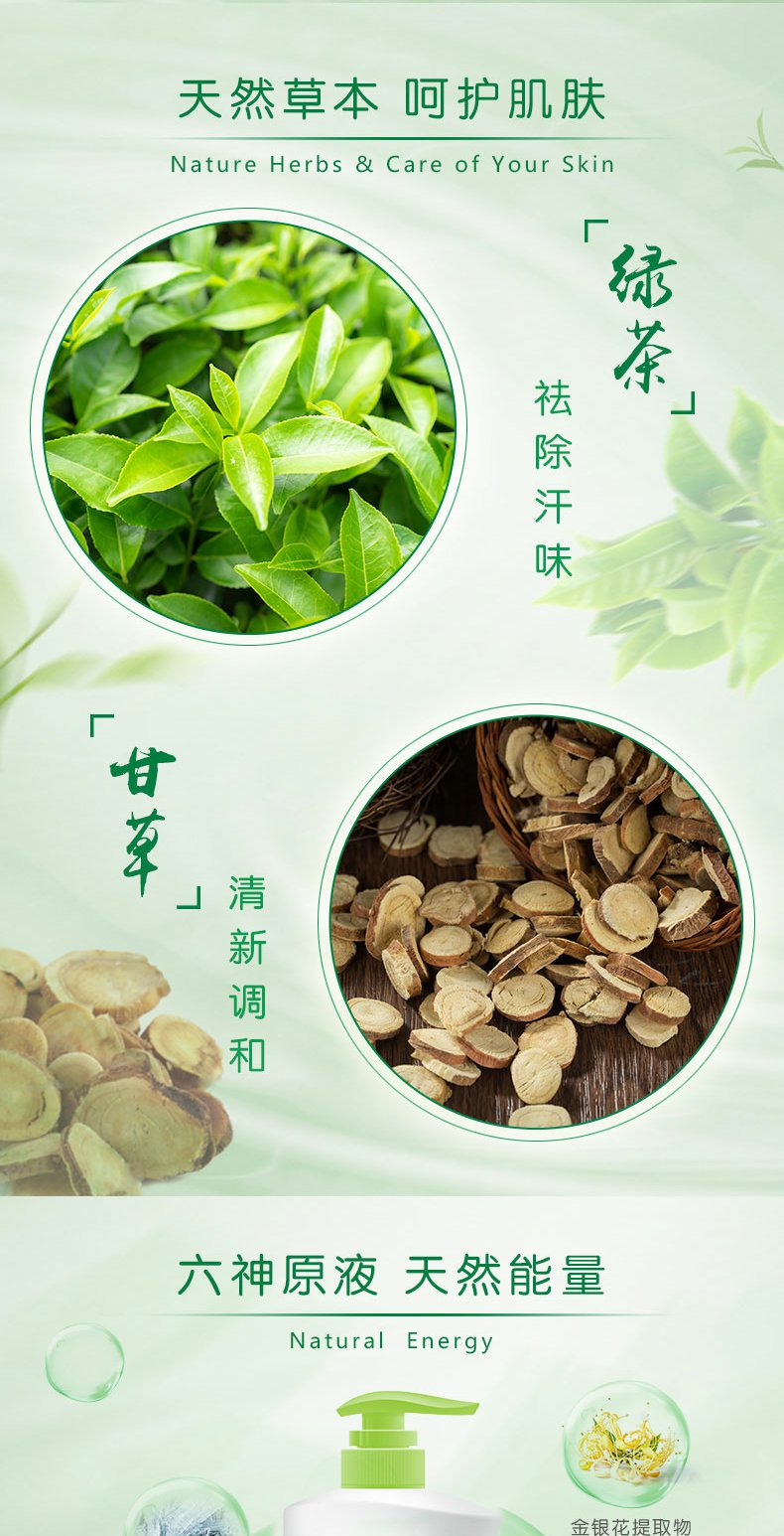 六神 沐浴露清凉爽肤750g+250g