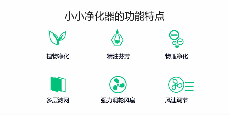 戈鼓盆栽净化器车载空气净化器多功能净化器除雾霾吸异味除PM2.5