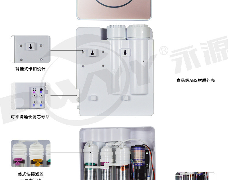 永源家用净水机苹果纯水机反渗透RO净水器