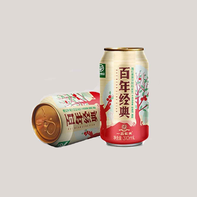 【宁武扶贫馆】百年经典原味海红果汁饮料 310ml*2罐 包邮