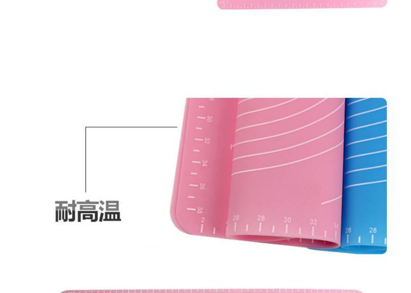 克来比 让厨房更方便 揉面垫面板 薄款防滑不沾案板 耐高温带刻度硅胶垫 KLB1022 颜色随机
