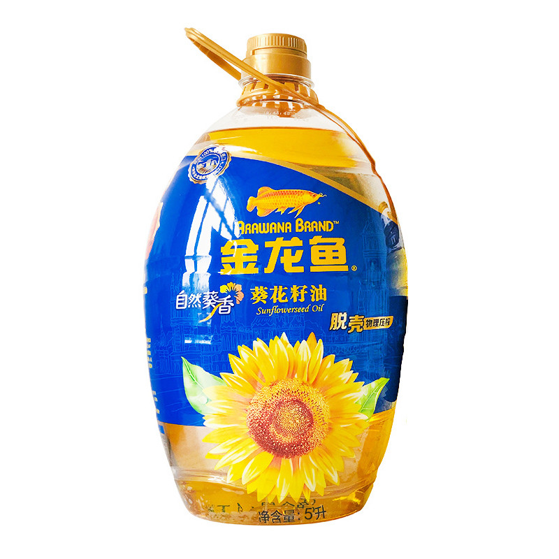 金龙鱼 自然葵香葵花籽油5L/桶（原阳光葵花籽油） 原料进口压榨 物理压榨 非转基因 品质优选