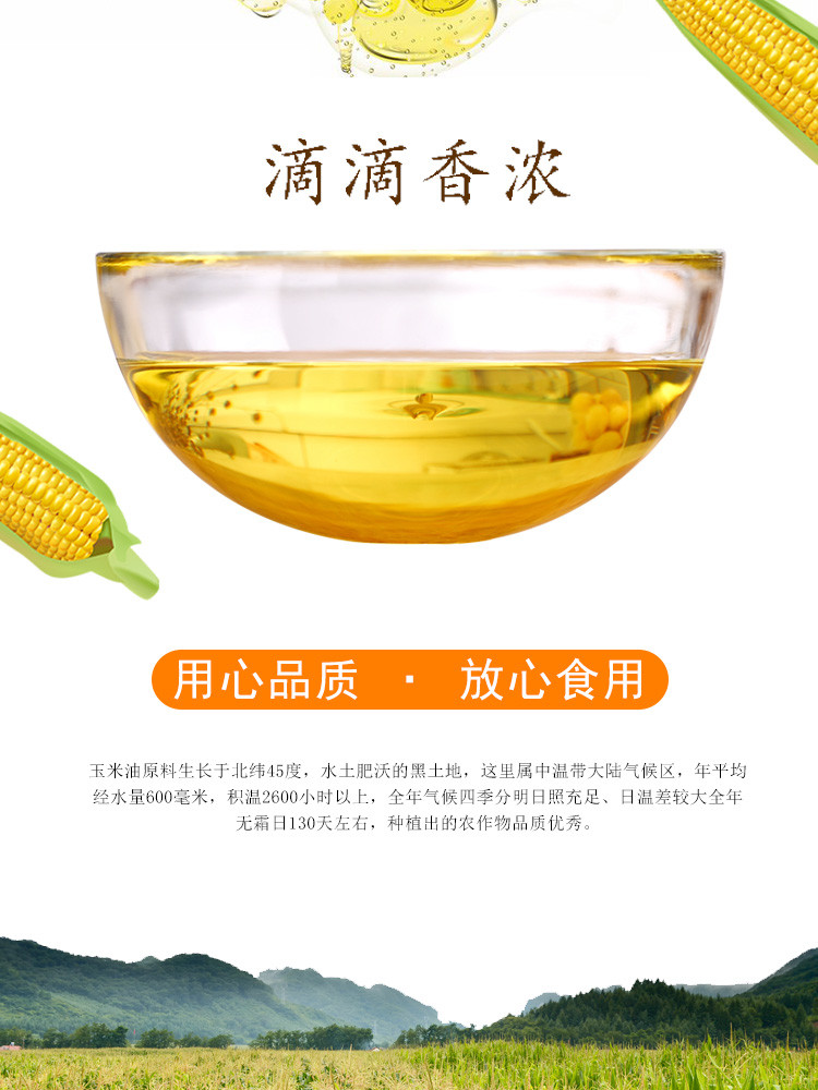 金龙鱼玉米胚芽油5L/桶 非转基因压榨一级玉米油