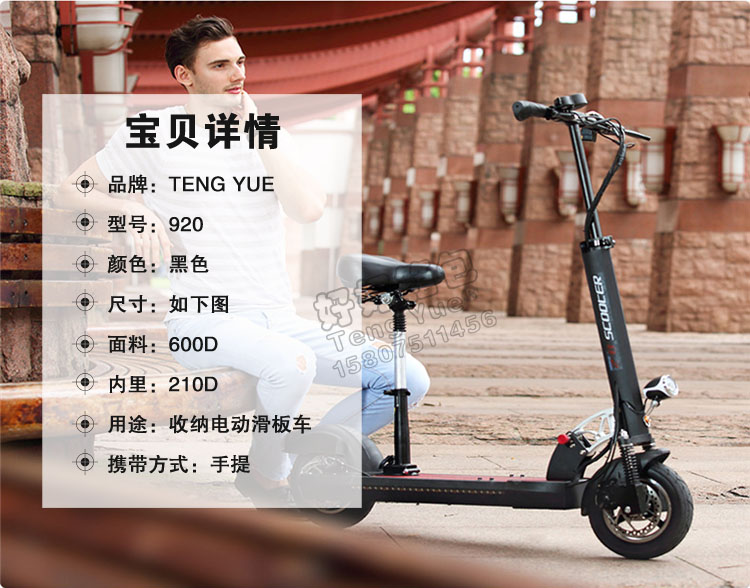 【好好箱包】广东新丰TENG YUE920 E-TWOW2代快轮F0电动滑板车收纳包配件包便携手提袋