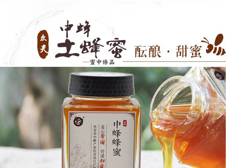 众天中蜂土蜂蜜500g方瓶