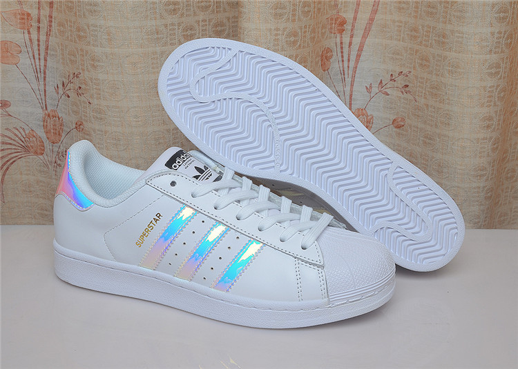 Adidas Superstar 三叶草贝壳头板鞋 男女针孔休闲运动鞋布面黑白皮面金标 BB1428