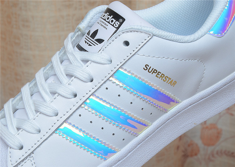 Adidas Superstar 三叶草贝壳头板鞋 男女针孔休闲运动鞋布面黑白皮面金标 BB1428