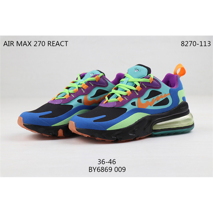 Nike Air Max 270 React 耐克大气垫波浪勾 男女跑步鞋情侣休闲运动鞋