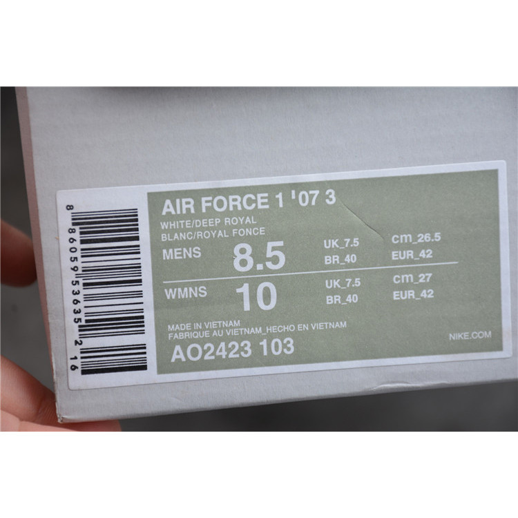 Nike耐克休闲鞋Air Forcw 1 AF1 空军一号女鞋白蓝男鞋低帮板鞋 AO2423-103