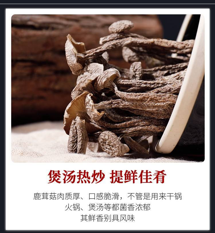 【厦门馆】鹿（茸）菇干货200g 干净营养，味道浓郁，炖汤搭档，口感脆嫩