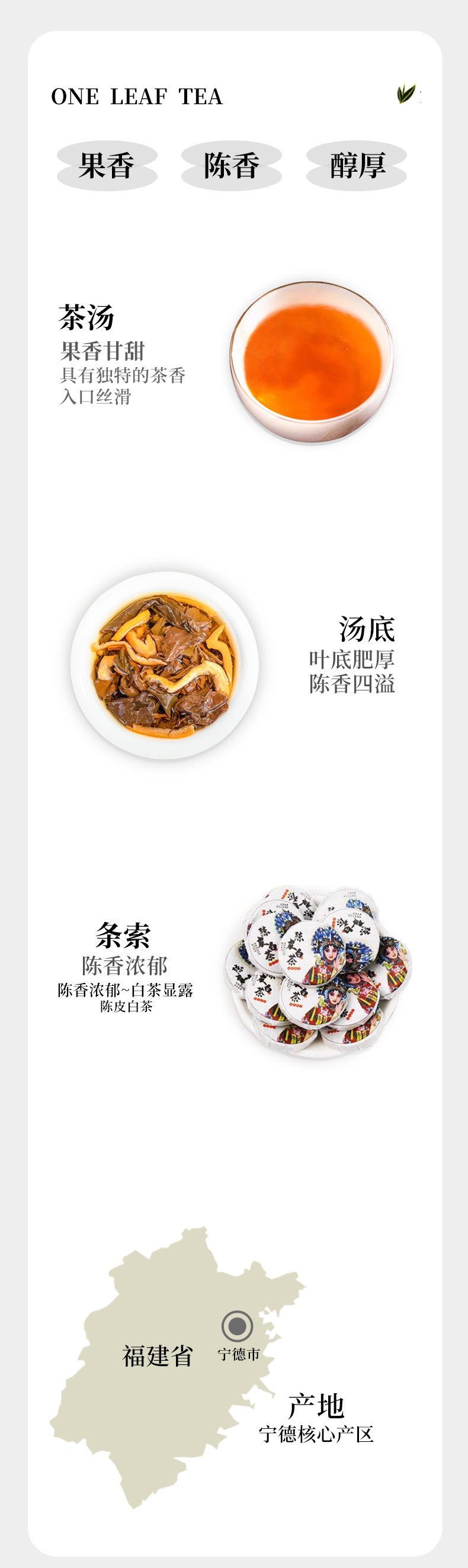 半春茗 【厦门馆】福鼎陈皮白茶新会小圆饼茶饼正品老白茶贡眉寿眉茶叶