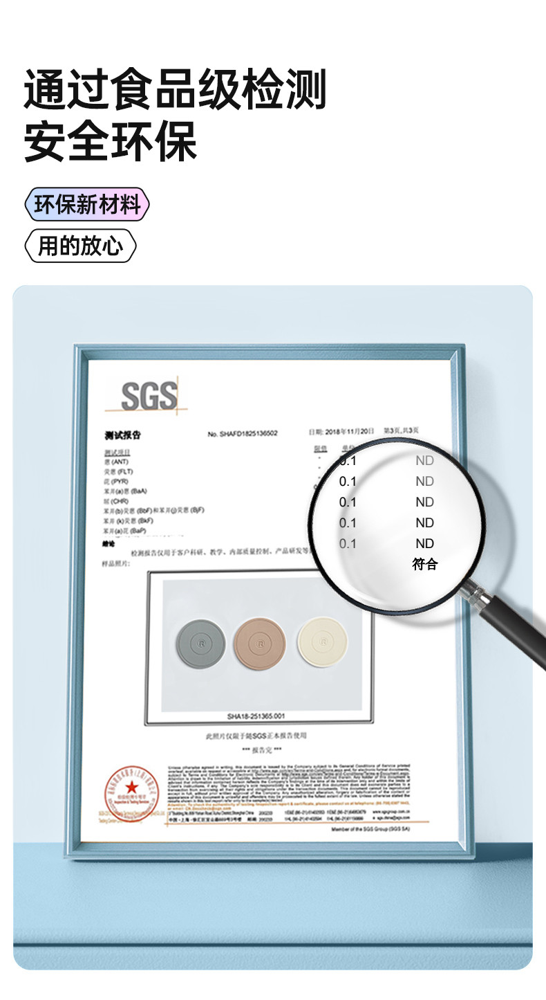 GRAREY 硅胶隔热垫S号（小号）1包3片装YB