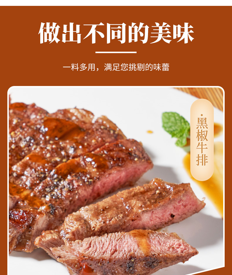 森庄农品 【4袋仅9.9】法式黑椒腌肉料20g黑胡椒牛排家用调味YB