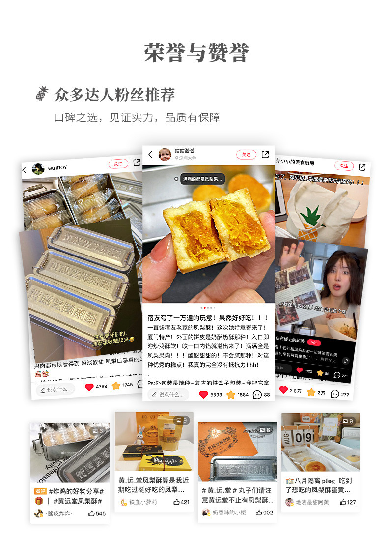 黄遠堂 【厦门馆】简装凤梨蛋黄酥YB