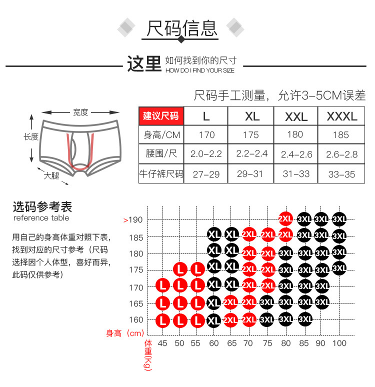 北极绒【4条纯棉内裤】北极绒男士内裤男单条装纯棉纯色透气短裤头平角男式内裤SY