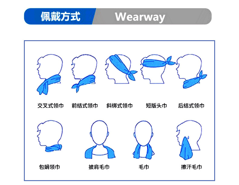 【出口高品质】双层双色冷感毛巾冰巾运动毛巾夏季降温冰毛巾速干冰凉巾HYR