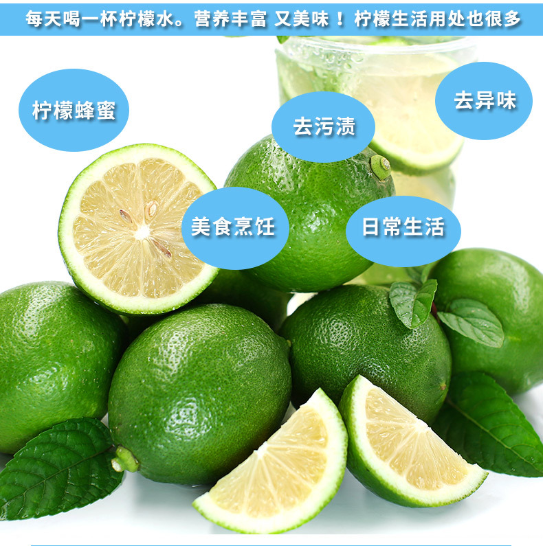 【坏果包赔】四川安岳青柠檬 新鲜应季水果多汁香水柠檬 青柠檬YHG