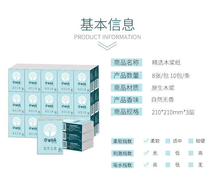 20包家用外出手帕纸小包纸巾便携式餐巾卫生手帕纸抽纸家用面巾纸