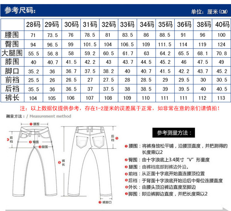 南极人（Nanjiren） 做旧洗水牛仔裤男长裤磨白修身小直筒休闲裤深色男裤GD3013 5021