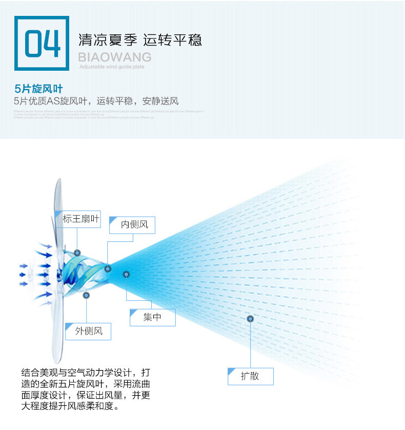 标王 16寸台扇电风扇静音风扇400mm电风扇