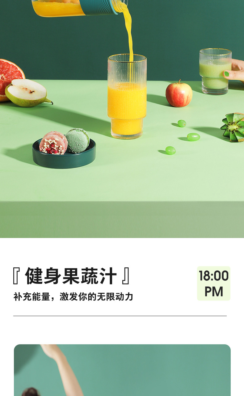 海尔 Haier 榨汁机随行杯 快速料理机搅拌机  便携式果汁机 LD3004F