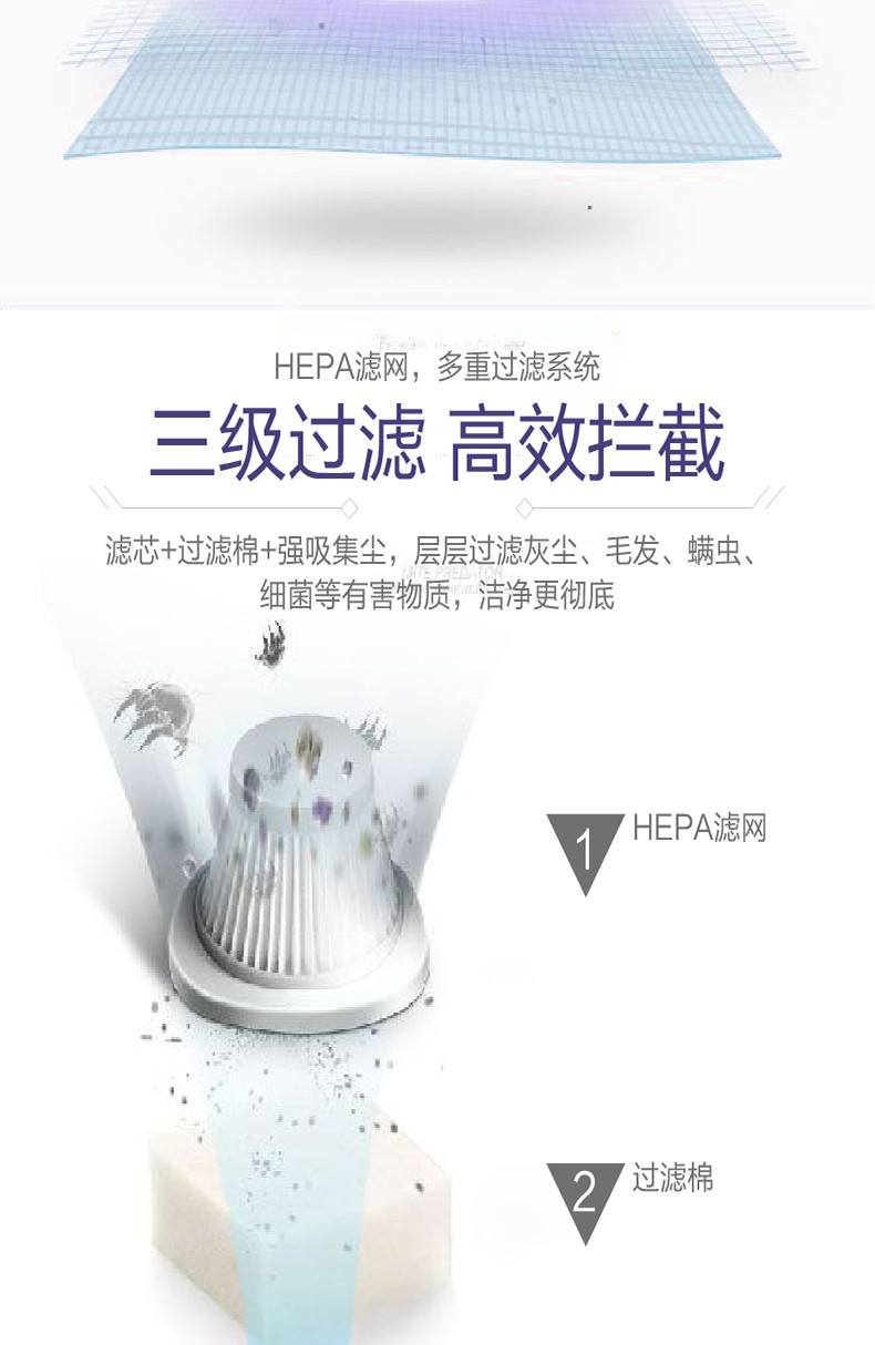 海尔/Haier 家用床铺手持除螨机ZC401A