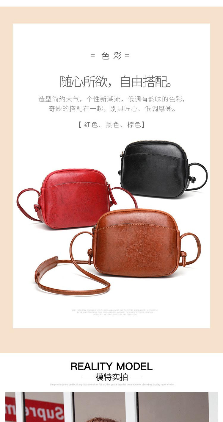 Clous Krause 新品欧美简约休闲宽肩带小包包913364010红色粉色黑色棕色多色可选