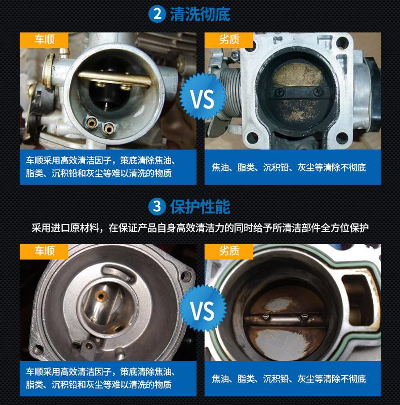 车顺 【2瓶装】阻风门化油器清洗清洁剂电子节气门去油泥胶质积碳化清剂