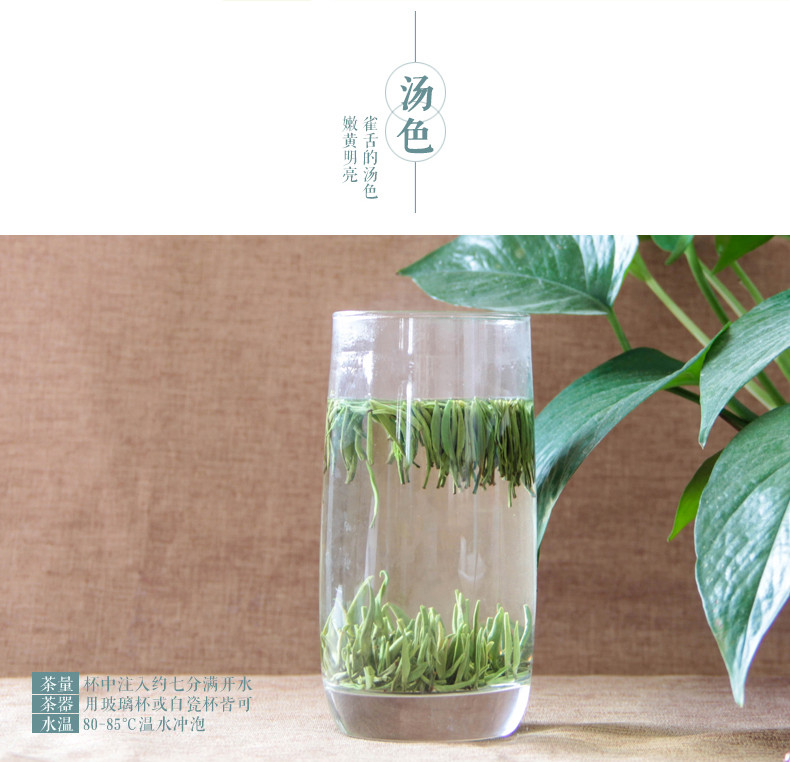 国书天香 雀舌200g 茶叶 雀舌绿茶茶叶 明前茶南山寿眉翠柏