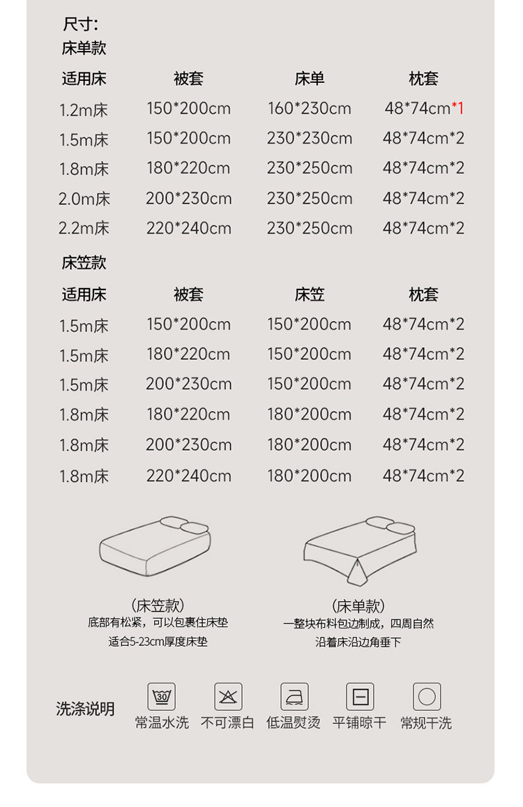 雅乐巢/GAGKUNEST 2023新款波浪泡泡纱纯色四件套亲肤双人床套件200*230