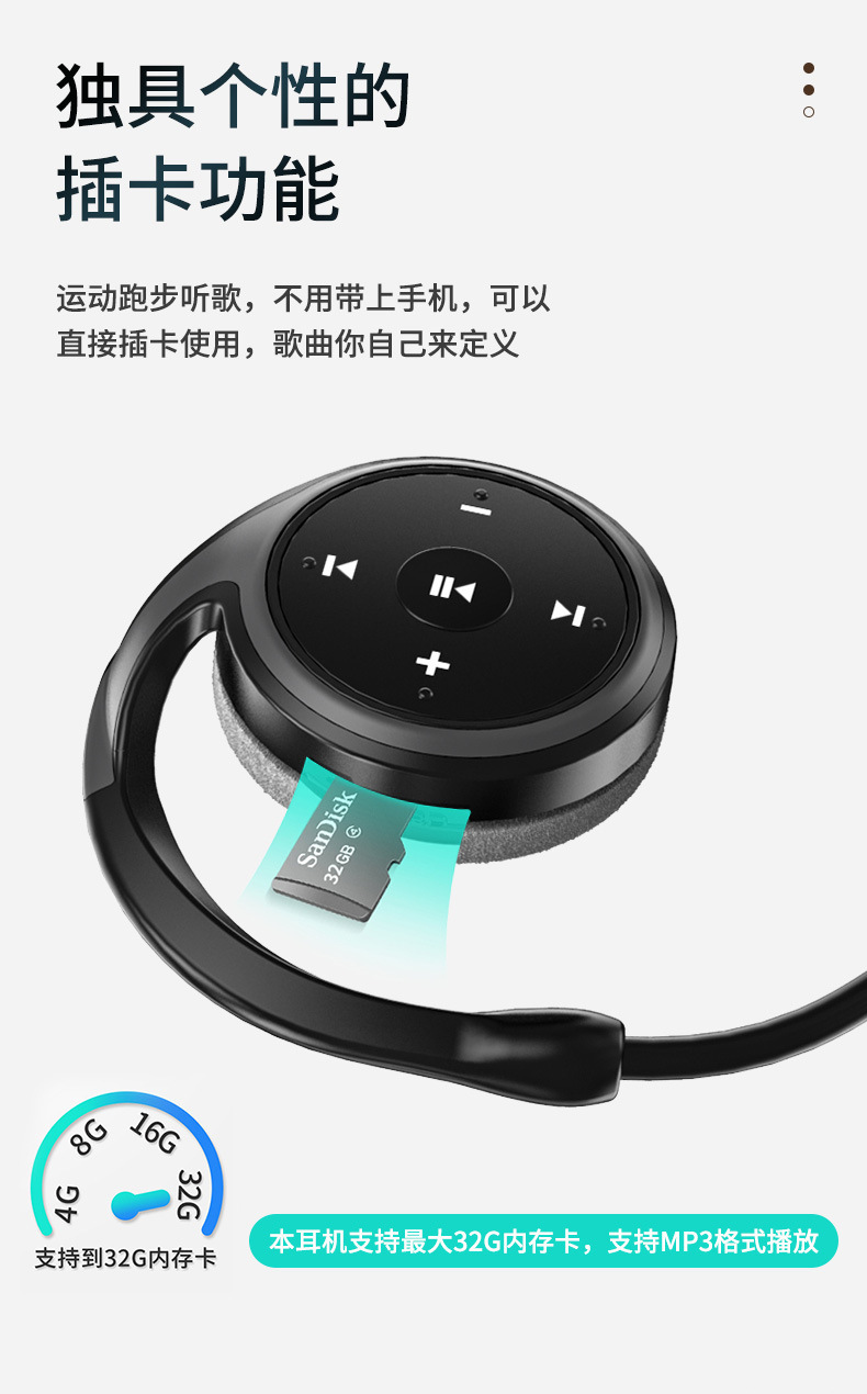 新款私模A23 挂耳式运动降噪蓝牙5.0无线耳机