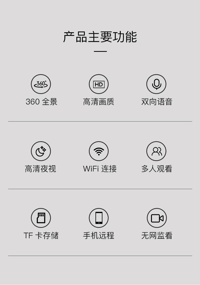 无线摄像头监控高清wifi远程手机对讲智能婴儿监控