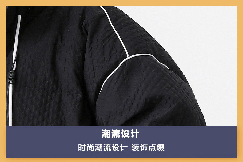 吉普盾 男士连帽加厚羽绒服冬季新款工装90白鸭绒上衣服日系