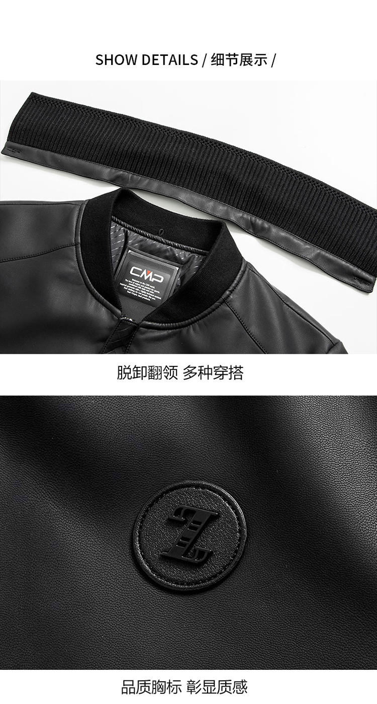 LANSBOTER/莱诗伯特 皮衣羽绒服冬季新款仿绵羊皮可脱卸翻领羽绒服