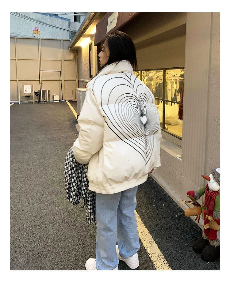 吉普盾 秋冬季新款美式复古棉服女设计感小众百搭面包服