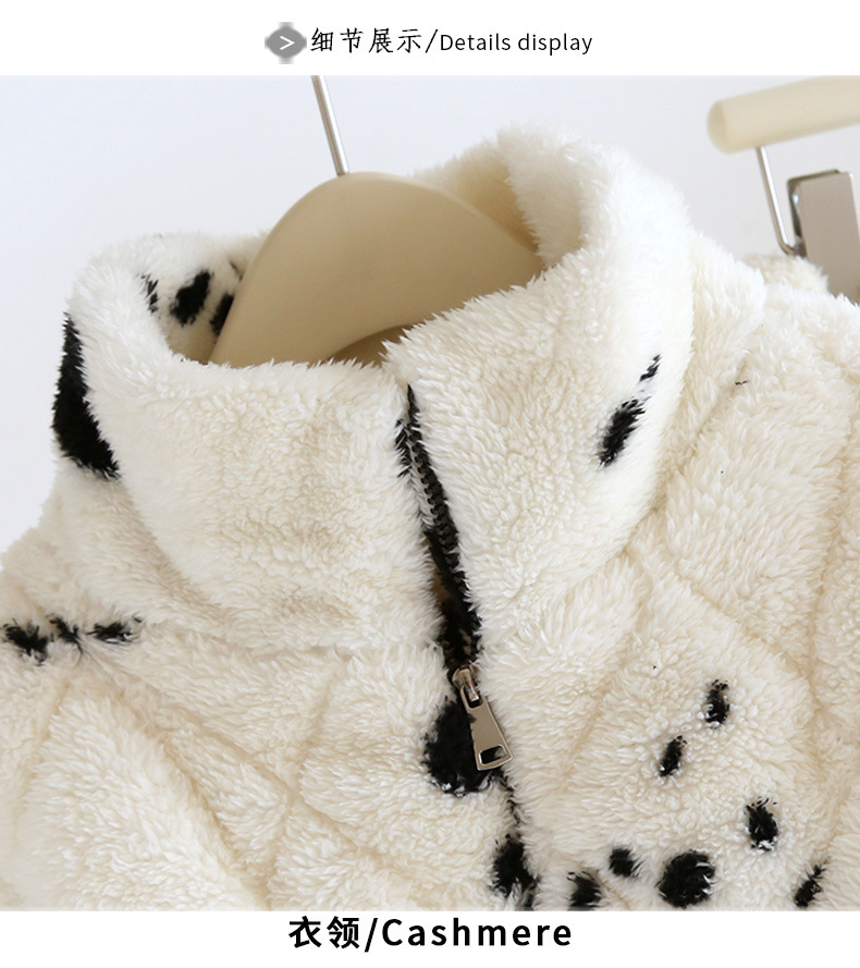 卡欧澜 新款珊瑚绒睡衣女秋冬季白色三层夹棉加厚套装