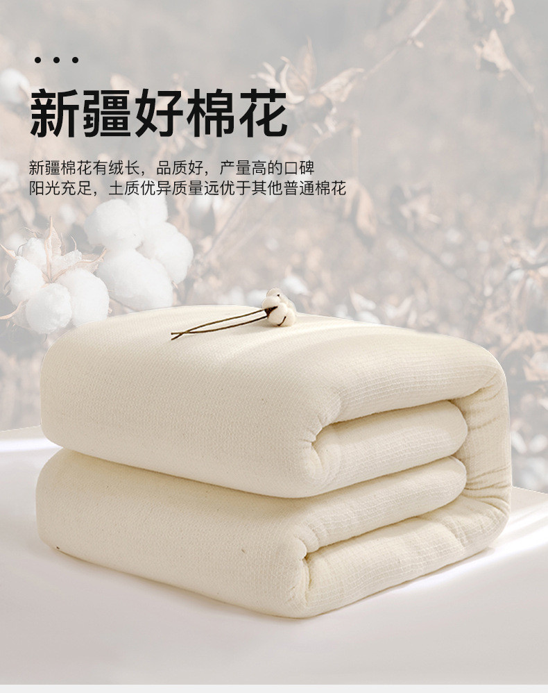 慕棉眠 新疆棉花被棉絮棉胎棉花棉被被芯加厚冬被子春秋床垫褥子