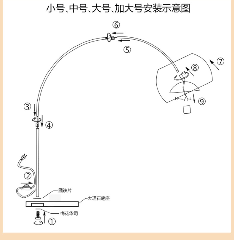 MANOY YUHOUSE 落地灯客厅灯沙发边卧室灯具灯饰北欧创意钓鱼灯落地台灯