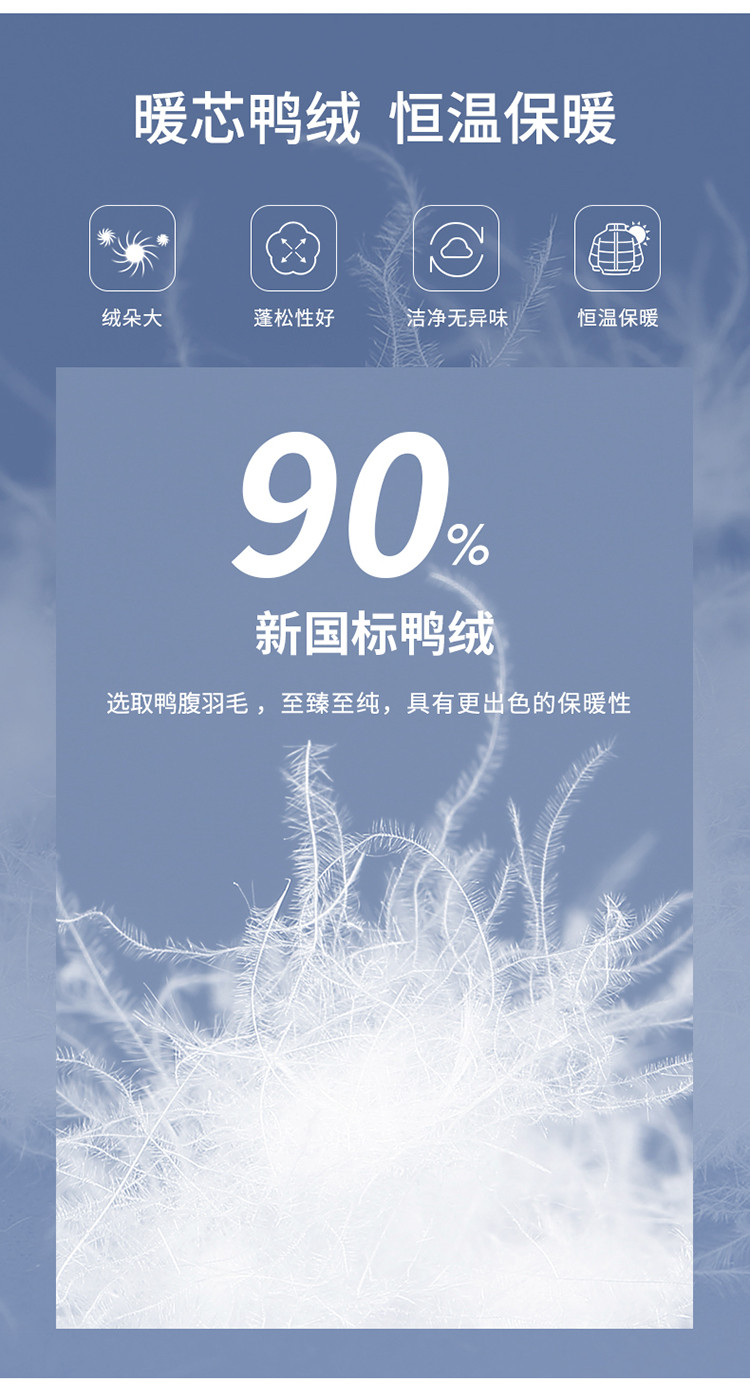 LANSBOTER/莱诗伯特 轻薄秋羽绒服青年潮流休闲新国标90鸭绒男士防风立领时尚羽绒