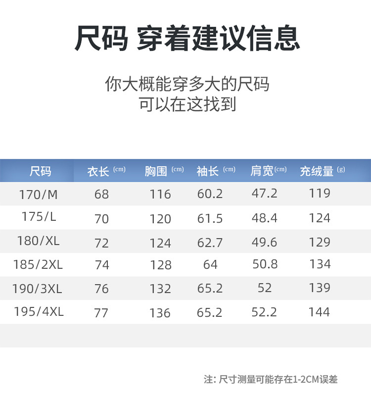 LANSBOTER/莱诗伯特 高充绒白鸭绒极寒羽绒服男士冬季新款短款连帽加厚保暖户外