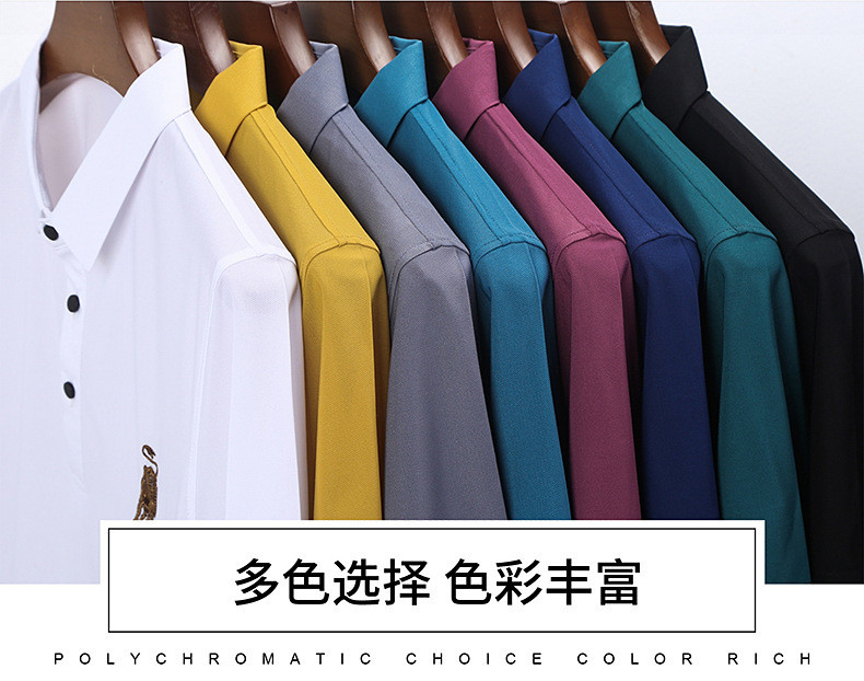 夏季休闲男装短袖T恤男时尚韩版宽松型纯色翻领男士POLO衫