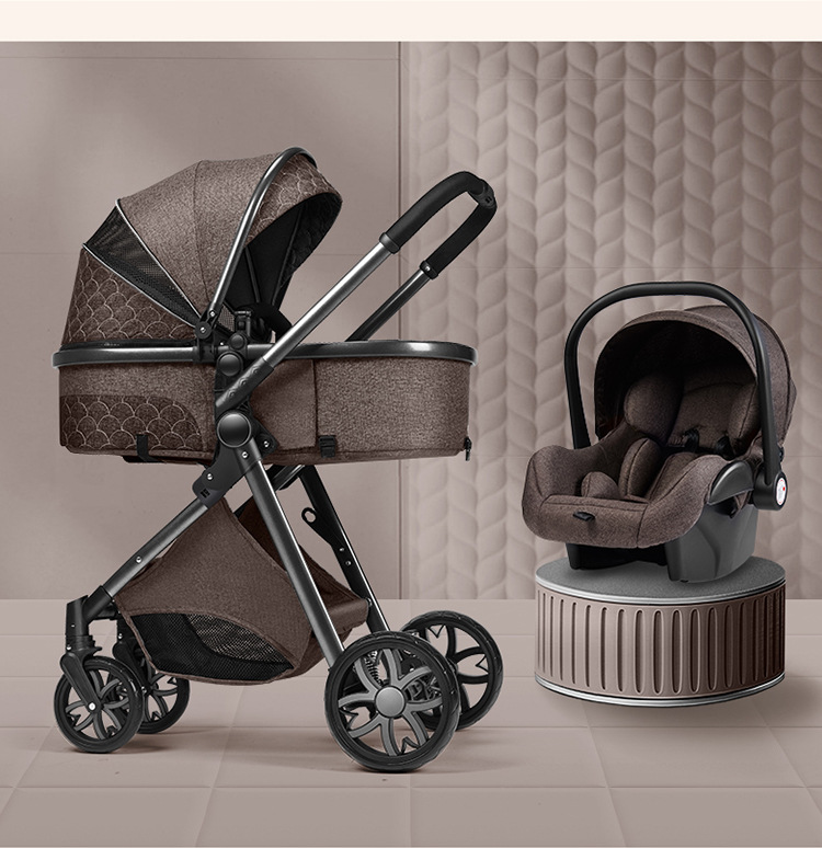 豪威 威高景观婴儿推车可坐可躺轻便折叠双向减震新生儿童宝宝推车