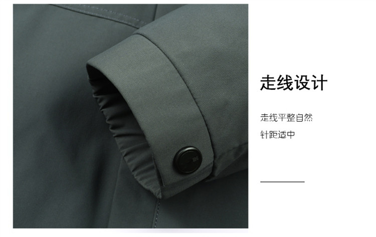 LANSBOTER/莱诗伯特 脱卸帽潮流男士羽绒服秋冬新款中长款羽绒服93A01