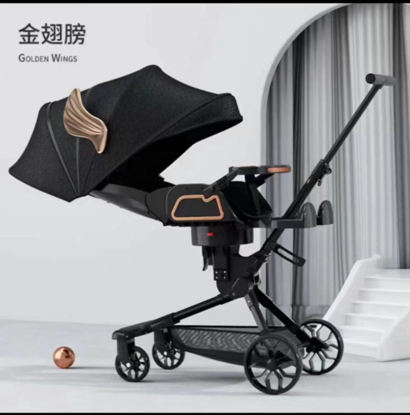 豪威 遛娃神器一键折叠轻便婴儿手推车儿童可坐可躺可双向推车