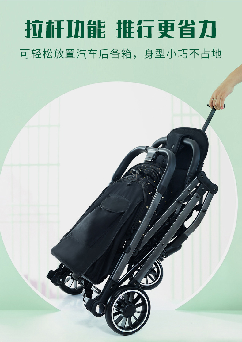 豪威 儿童车出行高景观婴儿推车可坐人可躺轻便折叠宝宝婴儿