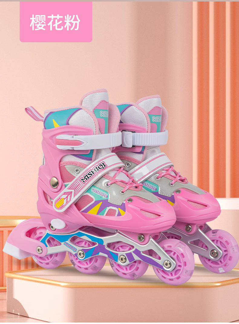 曼巴足迹 滑轮鞋溜冰鞋儿童套装3-4-5-6-7-9-10岁童轮滑鞋滑