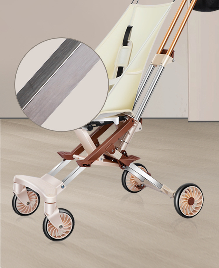 豪威 新款铝合金遛娃神器便携式单杆大儿童手推车可坐可折叠